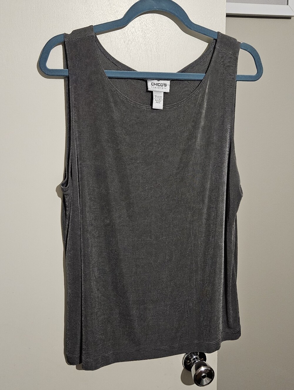 Chico's Charcoal Gray Scoop Neck Tank Top